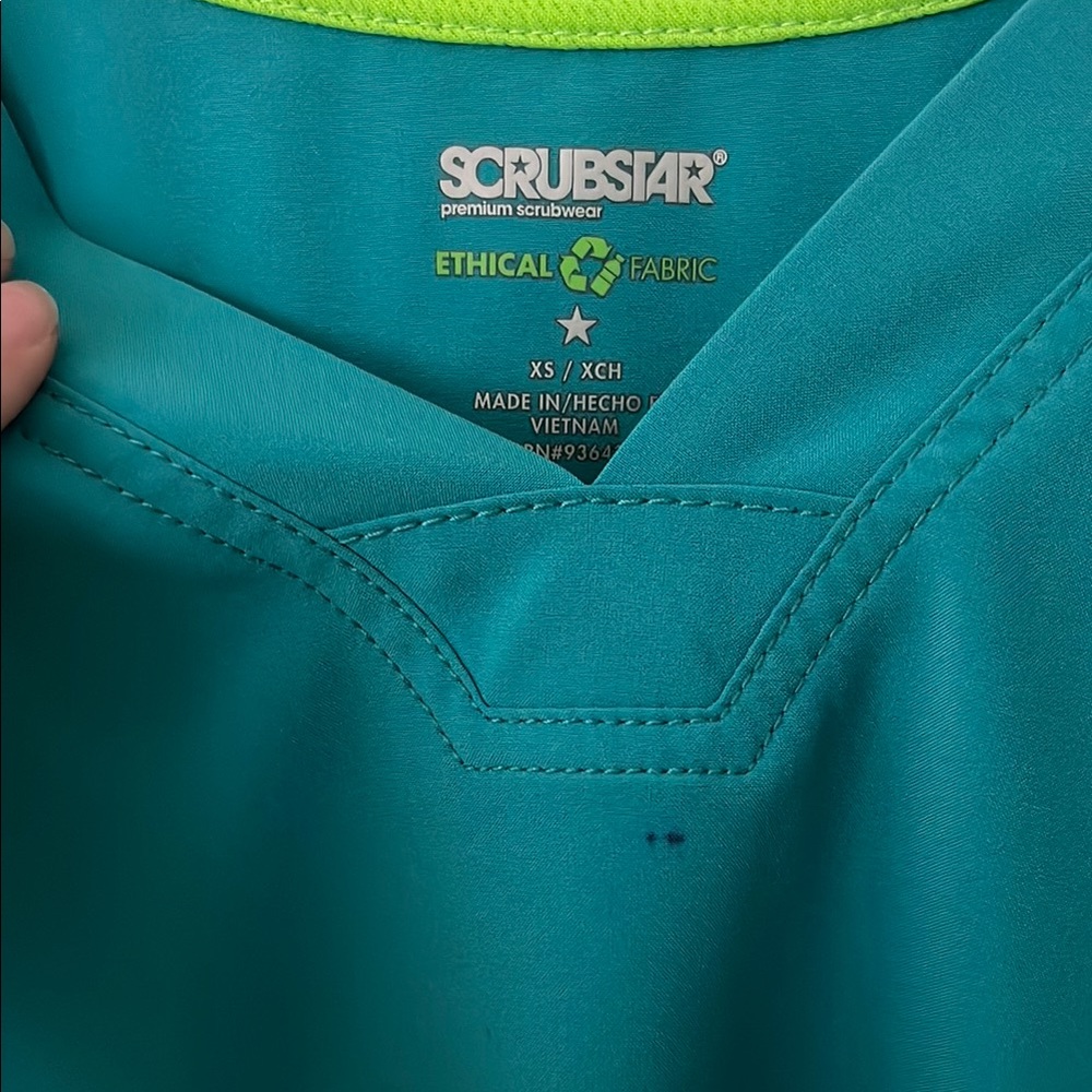 Scrubstar XS Teal Scrub Top